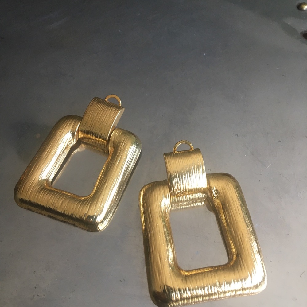 Zara gold door knocker earrings